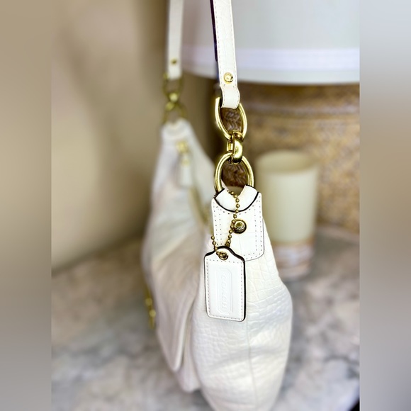 COACH Kristin Croc Embossed Leather Hobo - Picture 10 of 15